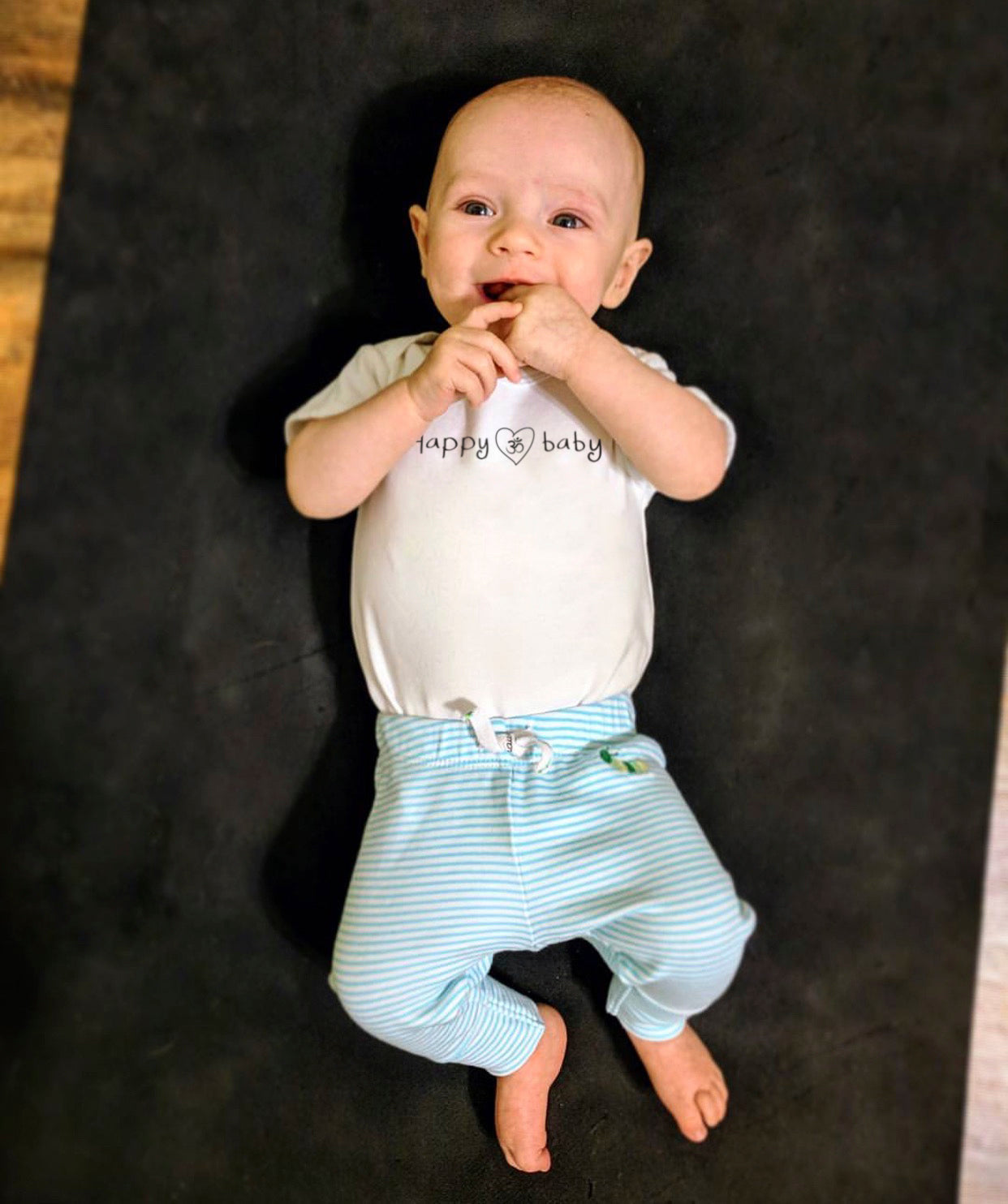 Happy Baby White Yoga Onesie Treelance Yoga