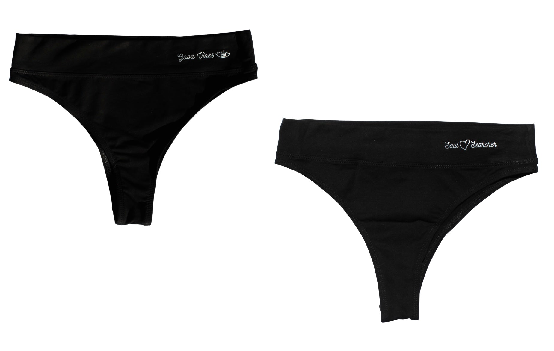 2 Pack Black High Waist Yoga Panties for Women - Soul Searcher & Good -  Treelance Yoga
