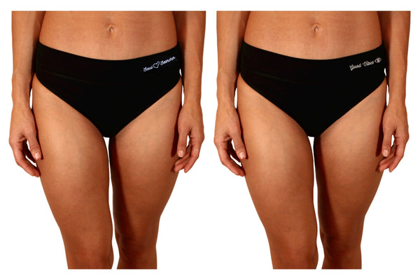 2 Pack High Waisted Black Yoga Underwear for Women Organic Cotton Panties Undies Woman Gift. Undies, panties, feminist, high quality, organic cotton panties. XS to XXL sizes. Women knickers. Eco-friendly packaging. Bag gift. Good vibes. Soul searcher. Yoga undies. Feminist. Love yoga. Thong. Briefs. Lingerie. Undergarment. Boxers.