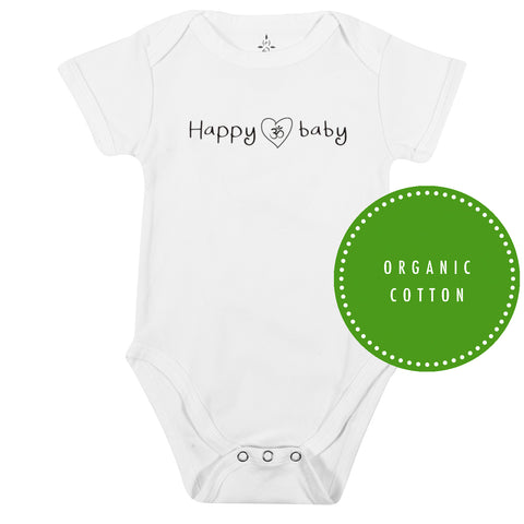 Happy Baby White Yoga Onesie